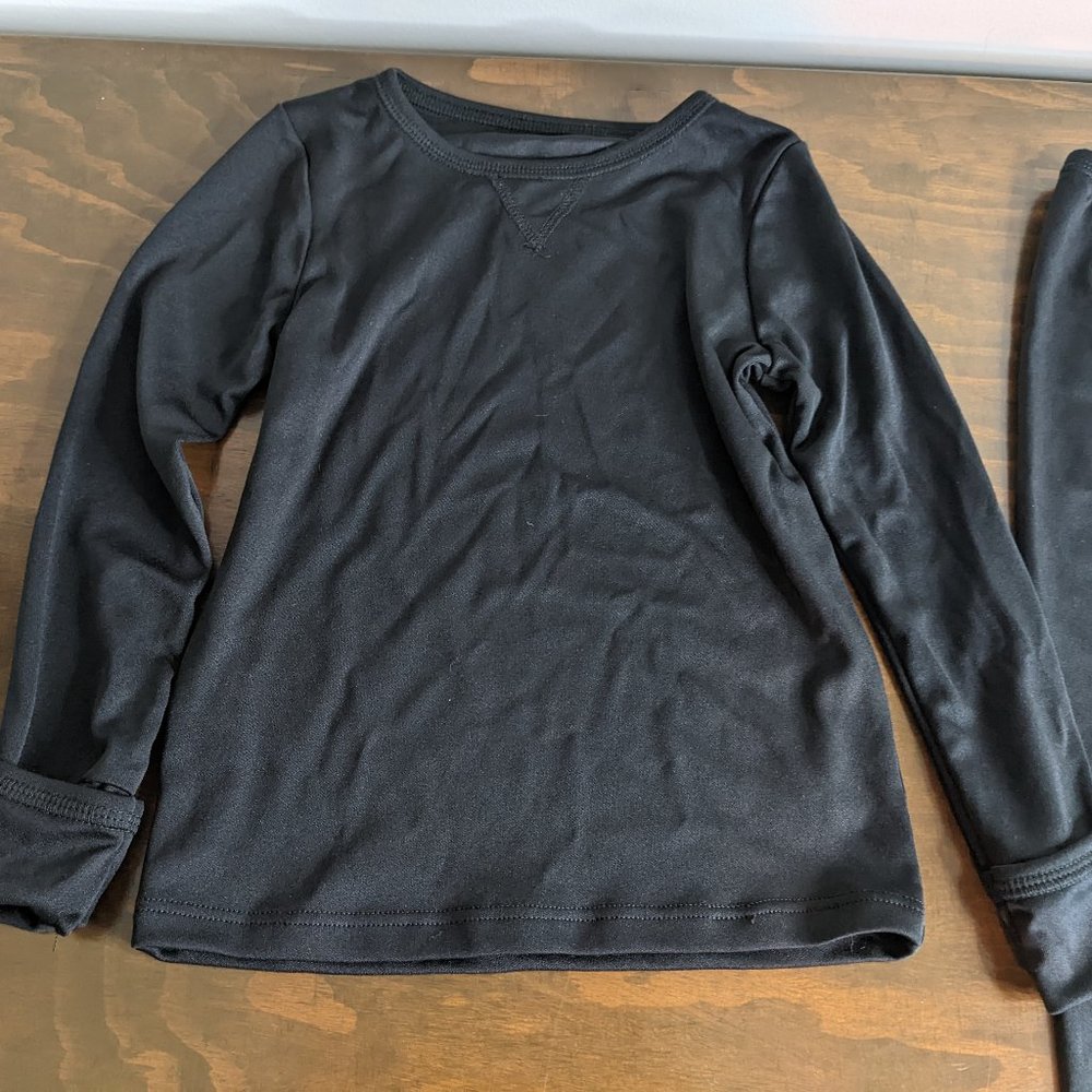 Cuddl Duds Black Long Sleeve + Pants Set
